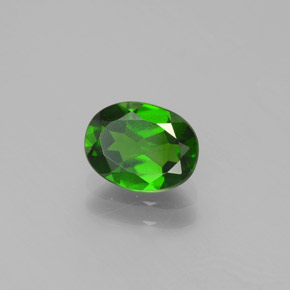 1,39 ctw natürlicher grüner Chromdiopsid, Oval Schliff, VS