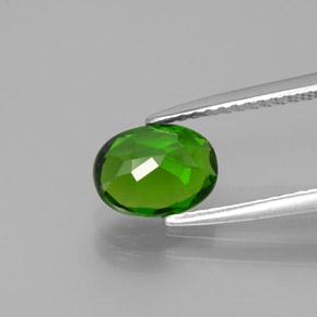 1,39 ctw natürlicher grüner Chromdiopsid, Oval Schliff, VS