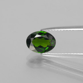 1,22 ctw natürlicher grüner Chromdiopsid, Oval Schliff, VS