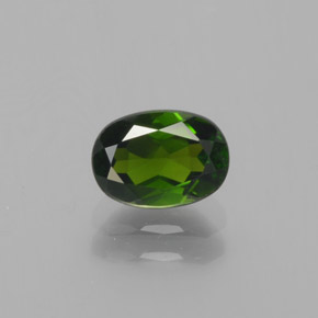 1,05 ctw natürlicher grüner Chromdiopsid, Oval Schliff, VS