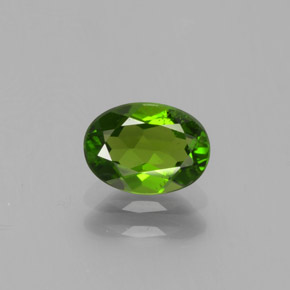 0,88 ctw natürlicher grüner Chromdiopsid, Oval Schliff, VS
