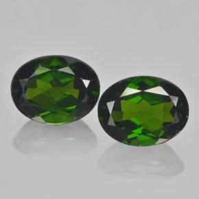 4,37 ct natürliche grüner Chromdiopsid-Edelsteine, Oval Schliff, VS