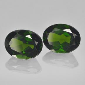 4,37 ct natürliche grüner Chromdiopsid-Edelsteine, Oval Schliff, VS