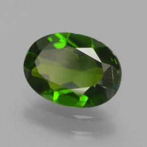 1,19 ctw natürlicher grüner Chromdiopsid, Oval Schliff, VS