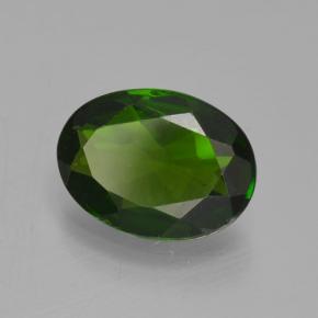 1,06 ctw natürlicher grüner Chromdiopsid, Oval Schliff, VS
