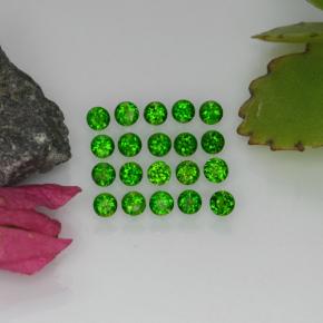 1,39 ct natürliche grüner Chromdiopsid-Edelsteine, Rundschliff, VS-SI