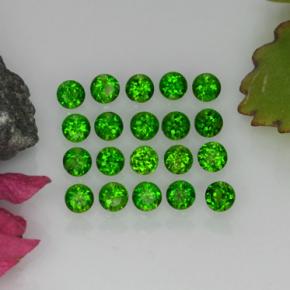 1,39 ct natürliche grüner Chromdiopsid-Edelsteine, Rundschliff, VS-SI
