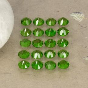 1,40 ct natürliche grüner Chromdiopsid-Edelsteine, Rundschliff, VS-SI