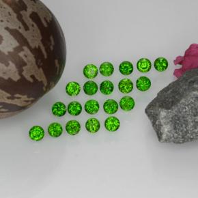 1,43 ct natürliche grüner Chromdiopsid-Edelsteine, Rundschliff, VS-SI
