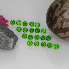 1,43 ct natürliche grüner Chromdiopsid-Edelsteine, Rundschliff, VS-SI