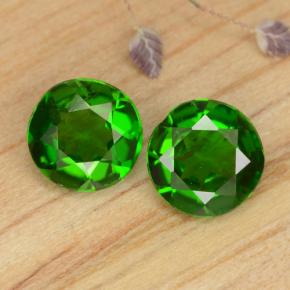 0,87 ct natürliche grüner Chromdiopsid-Edelsteine, Rundschliff, VS-SI