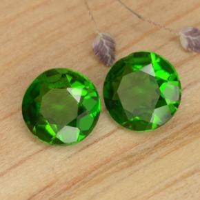 0,87 ct natürliche grüner Chromdiopsid-Edelsteine, Rundschliff, VS-SI