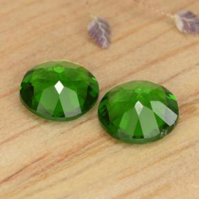 0,87 ct natürliche grüner Chromdiopsid-Edelsteine, Rundschliff, VS-SI