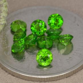 1,37 ct natürliche grüner Chromdiopsid-Edelsteine, Rundschliff, VS