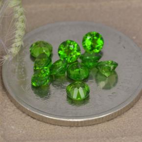 1,37 ct natürliche grüner Chromdiopsid-Edelsteine, Rundschliff, VS