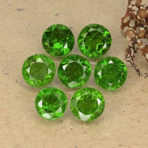 3,55 ct natürliche grüner Chromdiopsid-Edelsteine, Rundschliff, VS