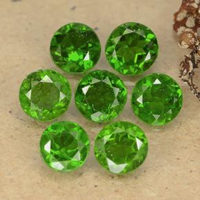 3,55 ct natürliche grüner Chromdiopsid-Edelsteine, Rundschliff, VS