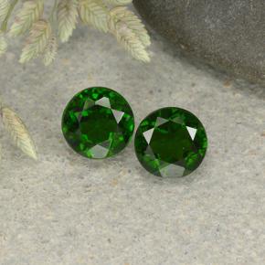 1,12 ct natürliche grüner Chromdiopsid-Edelsteine, Rundschliff, VS