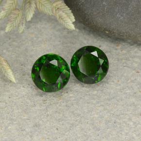 1,12 ct natürliche grüner Chromdiopsid-Edelsteine, Rundschliff, VS