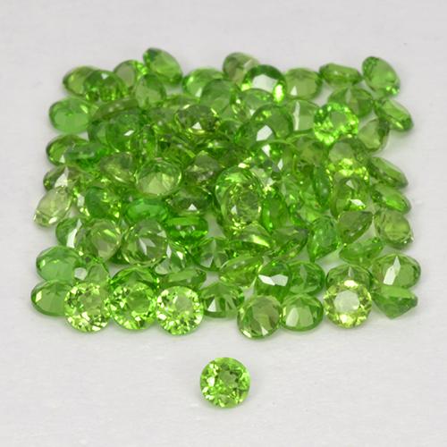 2,50 ct natürliche grüner Chromdiopsid-Edelsteine, Rundschliff, VS