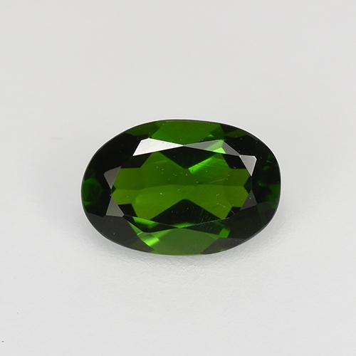 0,58 ctw natürlicher grüner Chromdiopsid, Oval Schliff, VS