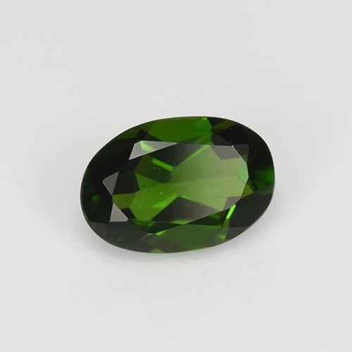 0,58 ctw natürlicher grüner Chromdiopsid, Oval Schliff, VS