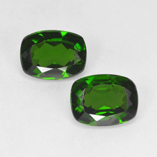 2,61 ct natürliche grüner Chromdiopsid-Edelsteine, Kissenschliff, VS