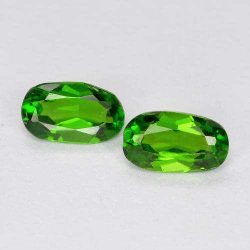 0,43 ct natürliche grüner Chromdiopsid-Edelsteine, Oval Schliff, VS