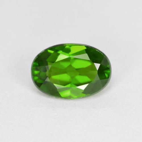 0,87 ctw natürlicher grüner Chromdiopsid, Oval Schliff, VVS