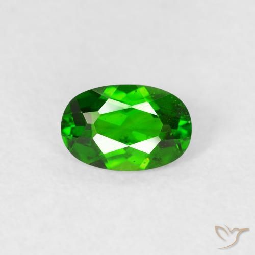 0.50ct Natürlicher Helles Waldgrün Chromdiopsid, Oval, VS