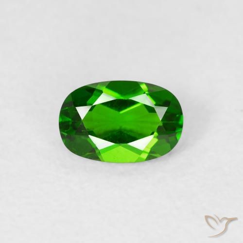 0.52ct Natürlicher Helles Waldgrün Chromdiopsid, Oval, VS