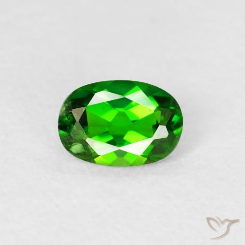 0.54ct Natürlicher Intensives Grün Chromdiopsid, Oval, VS