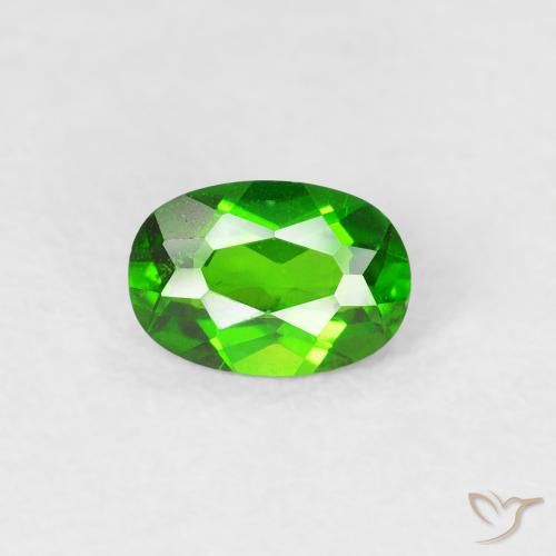 0.50ct Natürlicher Intensives Grün Chromdiopsid, Oval, VS