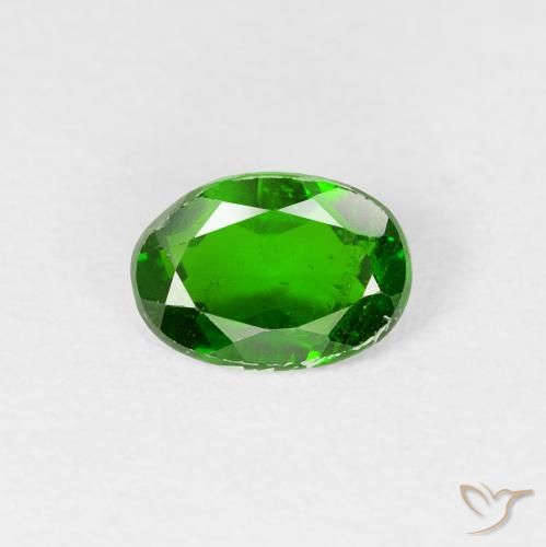 0.78ct Natürlicher Intensives Grün Chromdiopsid, Oval, VS-SI