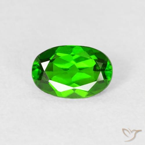 0.72ct Natürlicher dunkelgrün Chromdiopsid, Oval, VVS-VS