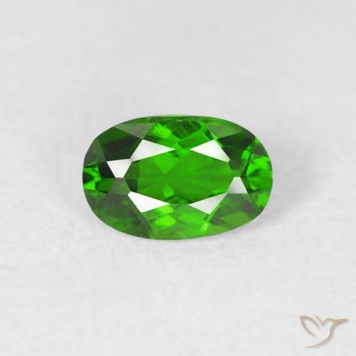 0.51ct Natürlicher dunkelgrün Chromdiopsid, Oval, VVS-VS