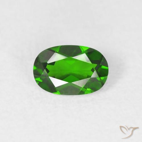 0.54ct Natürlicher Helles Waldgrün Chromdiopsid, Oval, VVS-VS