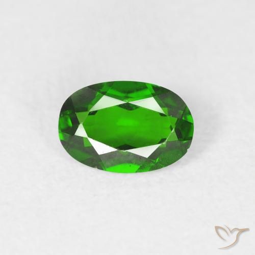 0.51ct Natürlicher Helles Waldgrün Chromdiopsid, Oval, VVS-VS