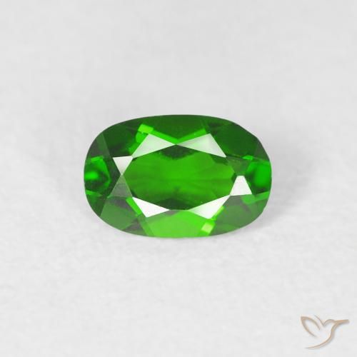 0.44ct Natürlicher dunkelgrün Chromdiopsid, Oval, VVS-VS