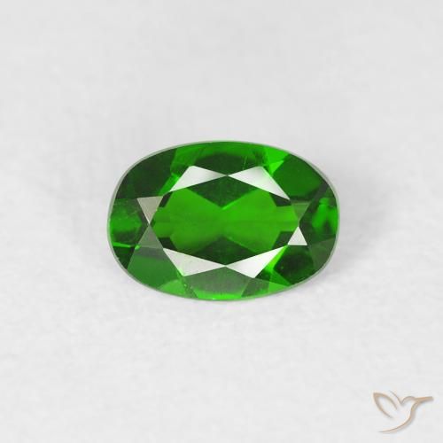 0.47ct Natürlicher dunkelgrün Chromdiopsid, Oval, VVS-VS