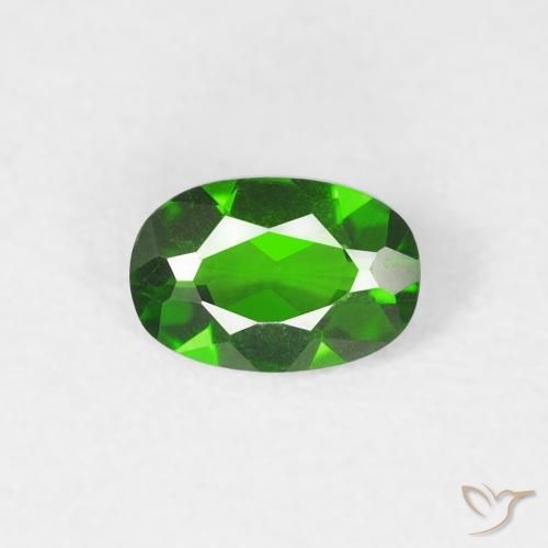 0.44ct Natürlicher dunkelgrün Chromdiopsid, Oval, VVS-VS