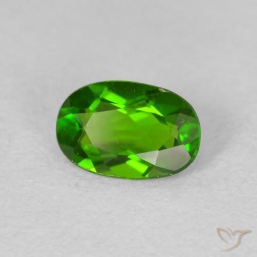 9,17 ctw natürlicher Medium Dark-Green Chromdiopsid, Oval, VS