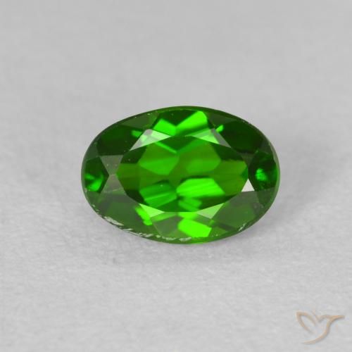 0.85ct Natürlicher Medium Dark-Green Chromdiopsid, Oval, VS