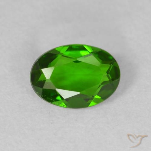 0.59ct Natürlicher Medium Dark-Green Chromdiopsid, Oval, VVS-VS