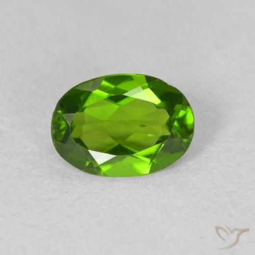 0.73ct Natürlicher Medium Dark-Green Chromdiopsid, Oval, VS