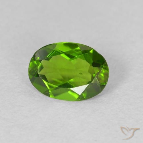 9,17 ctw natürlicher Medium Dark-Green Chromdiopsid, Oval, VS