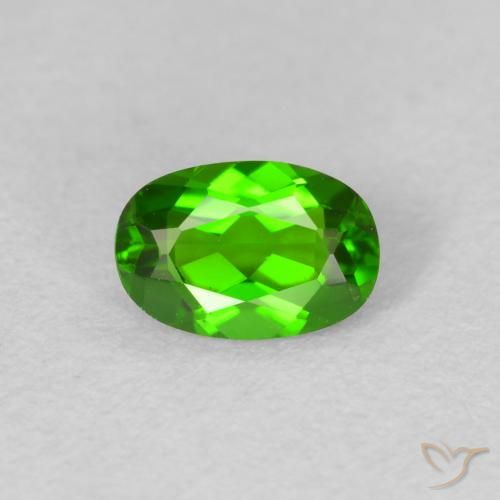 0.52ct Natürlicher dunkelgrün Chromdiopsid, Oval, VVS-VS
