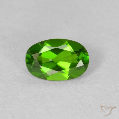0.50ct Natürlicher Lebendiges grün Chromdiopsid, Oval, VVS-VS