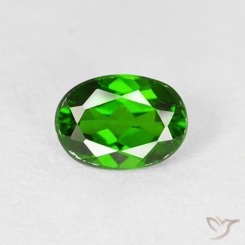 1.02ct Natürlicher dunkelgrün Chromdiopsid, Oval, VS-SI