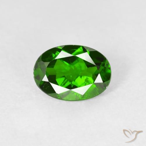 0.86ct Natürlicher Intensives Grün Chromdiopsid, Oval, VS-SI